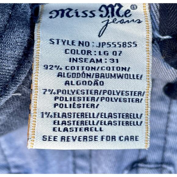 MISS ME Skinny Denim‎ Jeans Made in Vietnam Designed in USA Womens Blue SIZE 29 - Picture 5 of 8